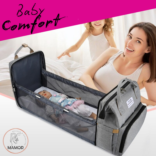 BabyComfort: Mochila de Pañales 3 en 1 con Cambiador y Cuna