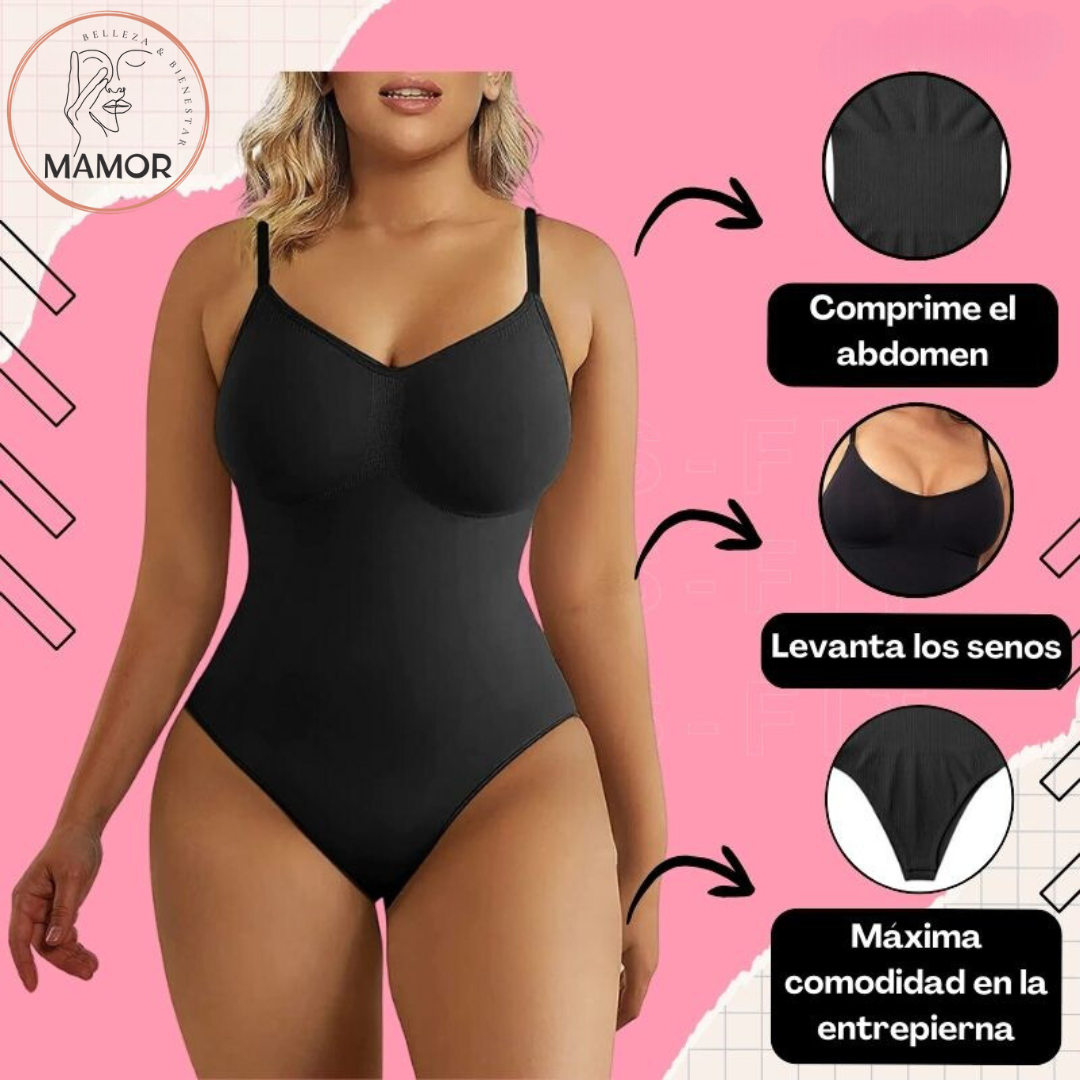 Body Adelgazante Futura Negro/Beige