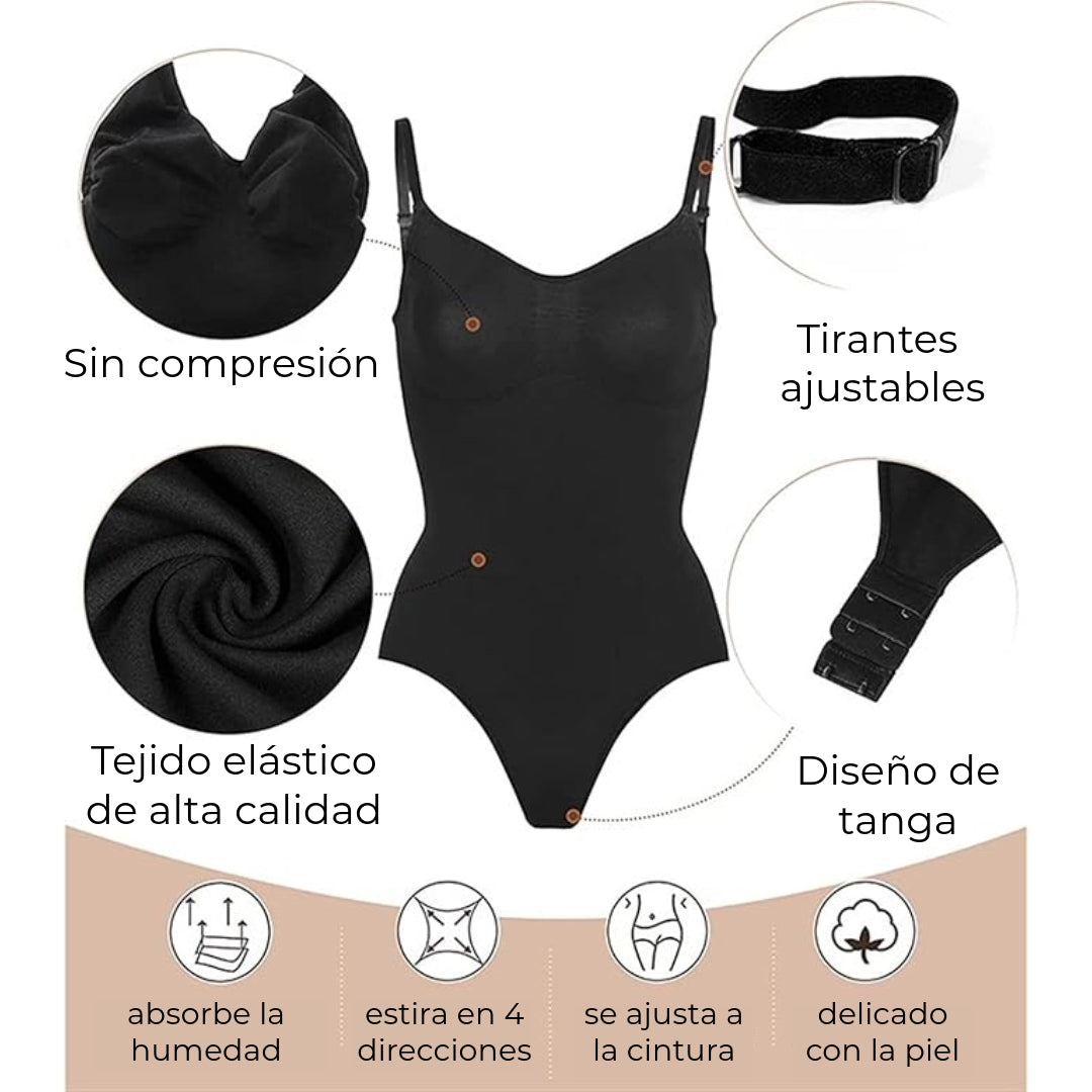 Body Adelgazante Futura Negro/Beige